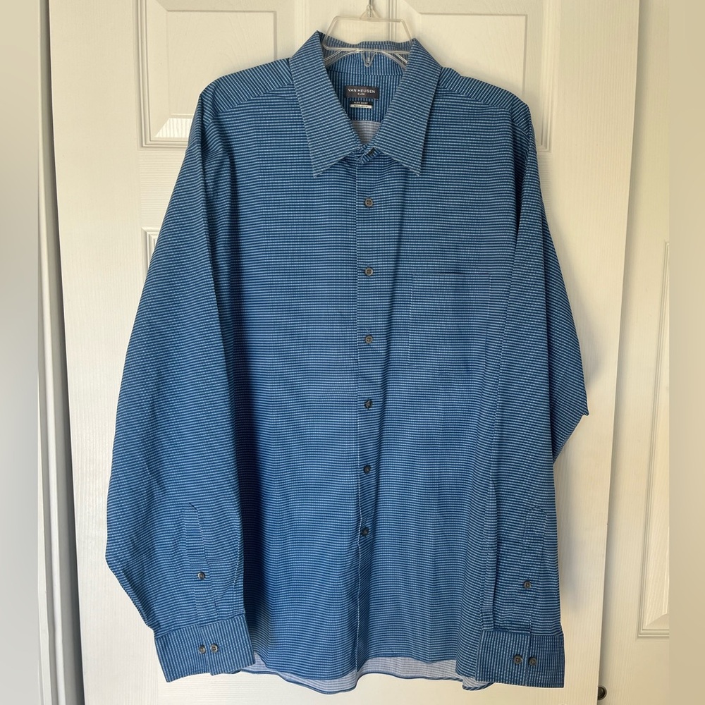 Van Heusen Navy Patterned Flex Shirt
